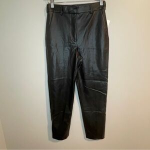 French Connection Crolenda Faux Leather Straight Pants Black Size US4